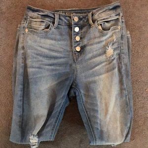 🆕High Rise Skinny Ripped Distressed Vanilla Star